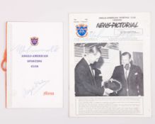 Muhammad Ali an Anglo-American Sporting Club autographed menu, 1966