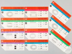 1976 Montreal Olympic Games eleven tickets 17th July to 1st August
