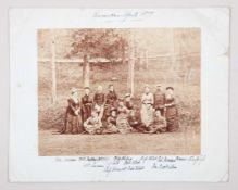 Photograph and manuscript letter relating to lawn tennis in Bermuda 1877 and 1880