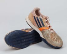 Fabio Fognini a pair of Adidas Adizero Feather III match worn tennis shoes, 2014