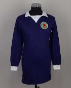Norman Hunter blue and white No.11 Scotland v. England match worn shirt, 1972