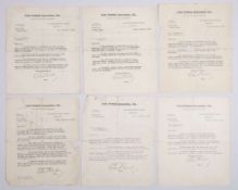 Billy Mitchell collection of eight Irish Football Association selection letters