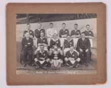 Bill Seddon a black and white fully autographed 1930 F.A.Cup team line-up