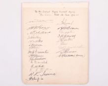 New Zealand Invincibles - page of 24 autographs from the 1924-25 touring side