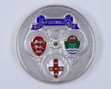 A silver and enamel Rugby League medal