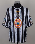 Stuart Pearce black and white No.3 Newcastle United autographed 1997-99 shirt