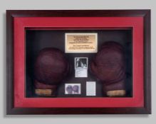 Joe Louis exhibition worn Everlast gloves Earls Court London, 1948