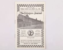 A Fulham v. Queen's Park Rangers match programme, 29th April 1937