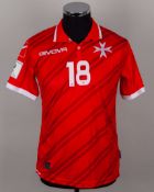 Bjorn Kristensen red No.18 Malta short-sleeved shirt