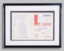 Veteran Boxers Ass'n of New York autographed 11th annual Testimonial Dinner-Dance programme