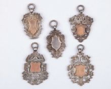 Joseph Dines ten various silver, enamel and silver medals