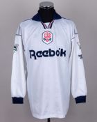 Scott Sellars white and blue No.12 Bolton Wanderers v. Sheffield Wednesday shirt, 1996