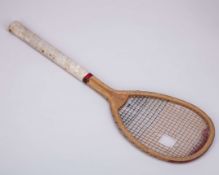 Tilt-headed Lawn Tennis racquet by Henry Malings of Frances Street, Woolwich