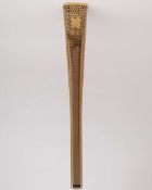 2012&nbsp;London Olympic Games bearer's torch, of tapering, triangular form gold coloured