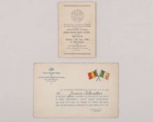 Harry Duggan Irish Free State v. Belgium Itinerary booklet, 1930