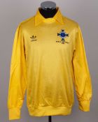 Pat Jennings yellow and black No.1 Northern Ireland World Cup goalkeepers shirt, 1982