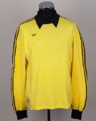 Pat Jennings yellow No.1 Northern Ireland goalkeepers shirt
