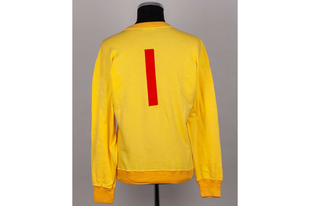 Pat Jennings yellow No.1 Fanfare for Europe match worn goalkeepers shirt, 1973 - Image 2 of 4