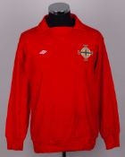 Pat Jennings red No.1 Northern Ireland goalkeepers shirt