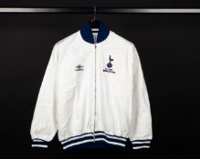 Pat Jennings white and blue Tottenham Hotspur Football League Cup final tracksuit top, 1973