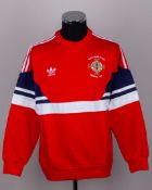 Pat Jennings red, white and blue Mexico World Cup sweat shirt, 1986