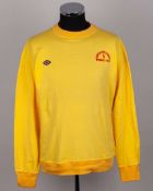 Pat Jennings yellow No.1 Fanfare for Europe match worn goalkeepers shirt, 1973
