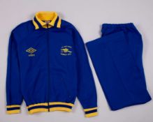 Pat Jennings blue and yellow Arsenal F.A.Cup Final tracksuit top and bottoms, 1979