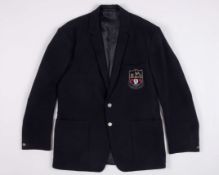 Pat Jennings worn official Tottenham Hotspur black single-breasted blazer