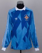 Pat Jennings Final Appearance blue and white No.1 Northern Ireland World Cup shirt, 1986