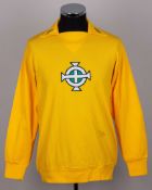 Pat Jennings yellow No.1 Northern Ireland goalkeepers shirt, 1976-77