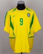 Ronaldo yellow and green No.9 Brazil short-sleeved shirt