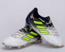 Jasper Cillessen white and black Adidas football boots, 2017-18