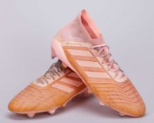 Marc-Andre Ter Stegen pink Adidas Predator match worn football boots, September 2018