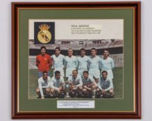 Real Madrid autographed team line up