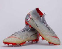 Arturo Vidal grey, red and yellow Nike Superfly360 match worn football boots, August 2018