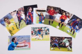 A collection of ten Barcelona related autographed photographs
