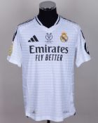 Jude Bellingham white No.5 Real Madrid v. Barcelona Super Copa Final match worn shirt 2025