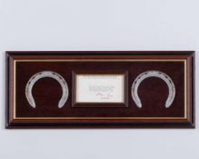 Pair racing plates worn by the Marquess of Tavistock's 1983 Gimcrack Stakes winner Precocious