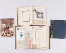 Trio of press cuttings albums compiled by Royal Jockey John Watts and later family members