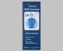 2014 1000 Guineas paddock parade pennant for the winning horse Miss France