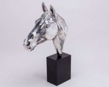 A magnificent solid silver portrait bust of the racehorse Red Rum