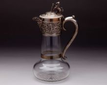 Victorian silver-mounted glass claret jug horse racing trophy won by “Rector” in 1897