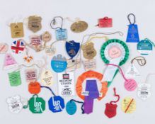 Group of racecourse card day badges for Epsom, Ascot, Newmarket etc.