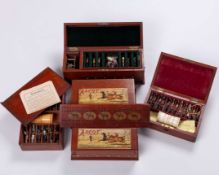 Vintage wooden boxed horse racing games