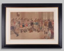 Isaac Cullin (British, 1881-1947) print of the Saddling Room at Epsom
