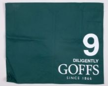 Winning No.9 number cloth worn by Diligently in 2024 Goffs Premier Yearling Stakes at York