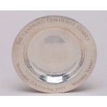 The trainer's prize presented to Dick Hern for Alhaarth's victory in the 1995 Dewhurst Stakes