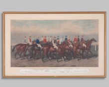 George Veal (British, 19th century) print titled ‘Our Leading Jockeys of the Day’