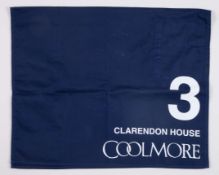 No.3 number cloth worn by Clarendon House in the 2022 Coolmore Nunthorpe Stakes at York