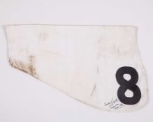 The number cloth from Nijinsky's Triple Crown 1970 St Leger victory